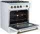 FORNO® Marco 30" White Pro Style Gas Range-2