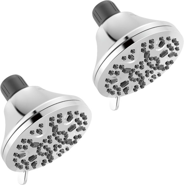 Delta Universal Showering Components Chrome 2.5 GPM 3-Setting Shower Head – Pack of 2-0