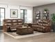 Homelegance® Ellicott Brown Manual Reclining Sofa-1