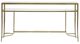 Magnussen Home® Lorena Glass Top Rectangular Sofa Table with Burnished Brass Base-2