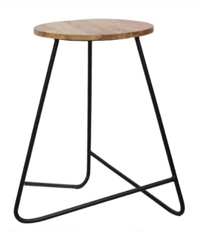 Jaipur Furniture Ravi Range Black/Brown Single Stool-0