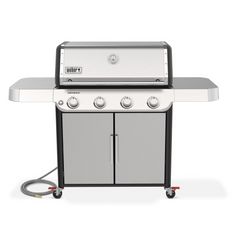 Weber® Genesis S-415 4-Burner Stainless Steel Freestanding Natural Gas Grill