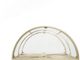 A & B Home 2-Tier Gold Teagan Metal Shelf With Glass -3