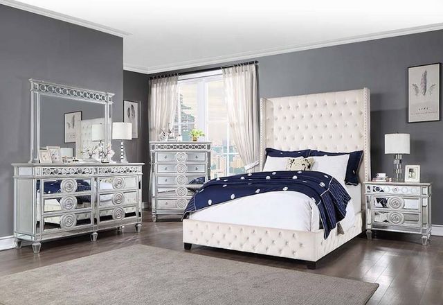 ACME Furniture Fabrice Beige Queen Panel Bed-4