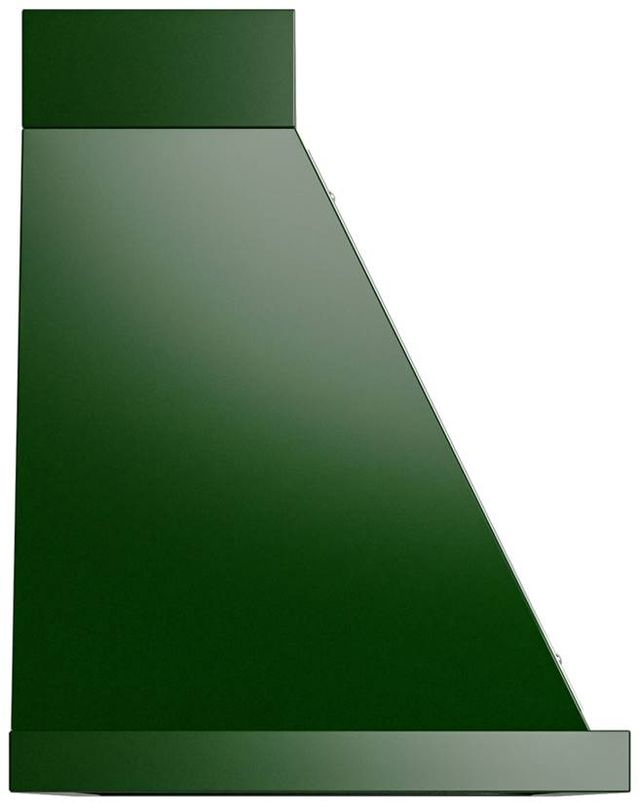 Ilve® Nostalgie II Noblesse 48" Emerald Green Wall Mounted Range Hood with Chrome Trim-2