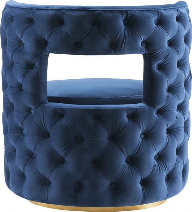 Meridian Furniture Theo Navy Velvet Swivel Chair-1