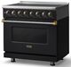 Viking® 5 Series 36" Onyx Pro Style Induction Range with Brushed Brass Trim-2