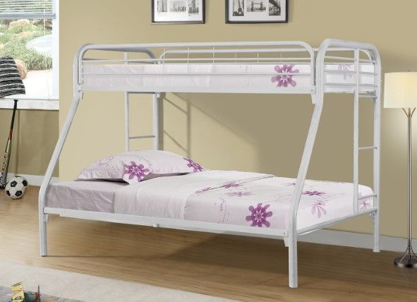 American Wholesale Furniture White Twin/Full Bunkbed -1