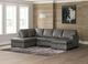 Signature Design by Ashley® Dara Park 2-Piece Shadow Right Arm Facing Sectional and Chaise-1