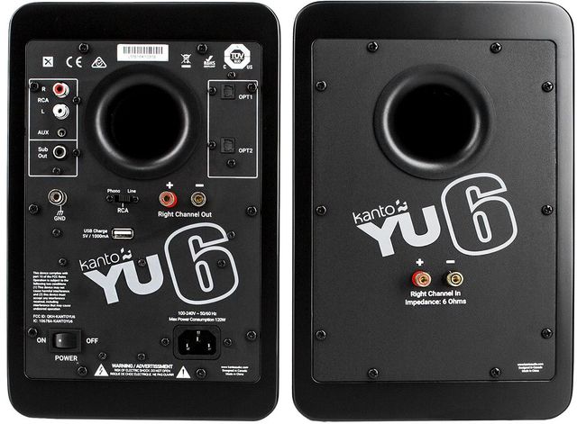 Kanto YU6 Matte Black Powered Speakers (Pair)-3