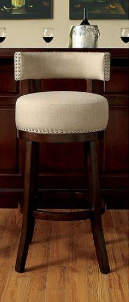 Furniture of America® Lynsey 2-Piece Beige/Dark Oak Counter Stool Set-0
