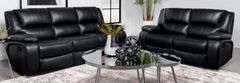 Coaster® Camila 2-Piece Black Upholstered Manual Reclining Living Room Set