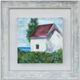 Crestview Collection Coastal Cottages 3-Piece Green/Red/Whitewashed Wall Art Set-1