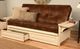Kodiak Furniture Phoenix Oregon Trail Saddle/Antique White Full Storage Futon with Mattress-4