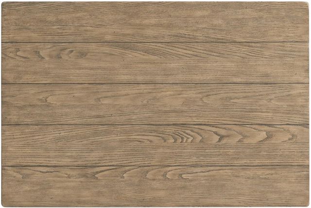 Riverside Furniture Barrington Antique Oak Rectangular Coffee Table with Matte Black Base-3