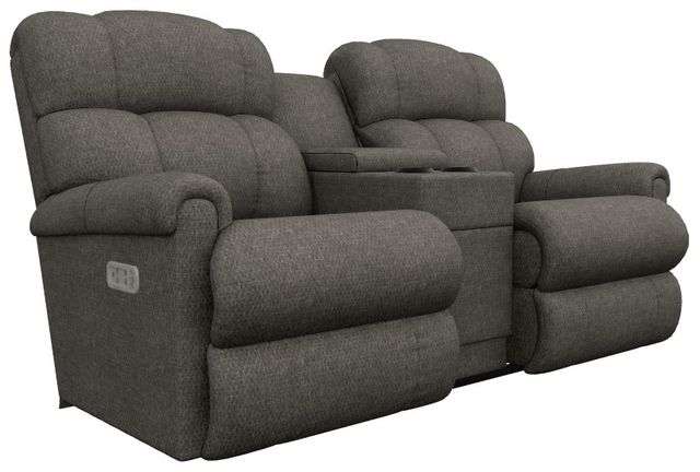 La-Z-Boy® Pinnacle Graphite Power Wall Reclining Loveseat with Console, Headrest, and Lumbar-0