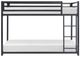 Homelegance® Jovie Black Twin/Twin Bunk Bed-2
