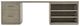 Hooker® Furniture Linville Falls Mink 96" Top-Small File and Open Desk-2