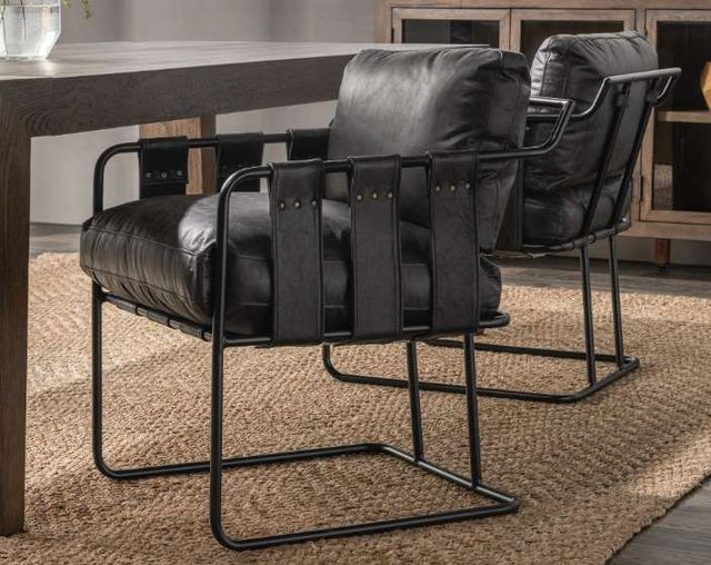 Classic Home Strapling Black/Rustic Shadow Dining Chair-1