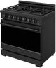 Thor Kitchen® Gordon Ramsay 36" Black Freestanding Pro Style Gas Range-3