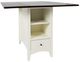 Jofran Inc. Asbury Park Autumn Brown Counter Drop Leaf Table with White Base-0