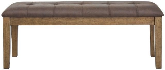 Signature Design by Ashley® Urbinforte Light Brown Large Upholstered Dining Room Bench-2