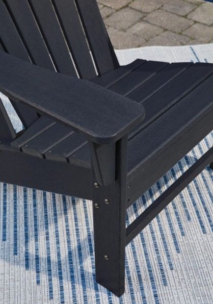 Signature Design by Ashley® Sundown Treasure Black Outdoor Plastic Adirondack Chair-3
