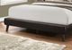 Monarch Specialties Inc. Brown Leather with Wood Leg Queen Bed-1