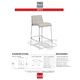 Korson Furniture Max Dove Gray Counter Stool-2