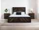 International Furniture Direct Balam Stained Dark Queen Panel Bed-1