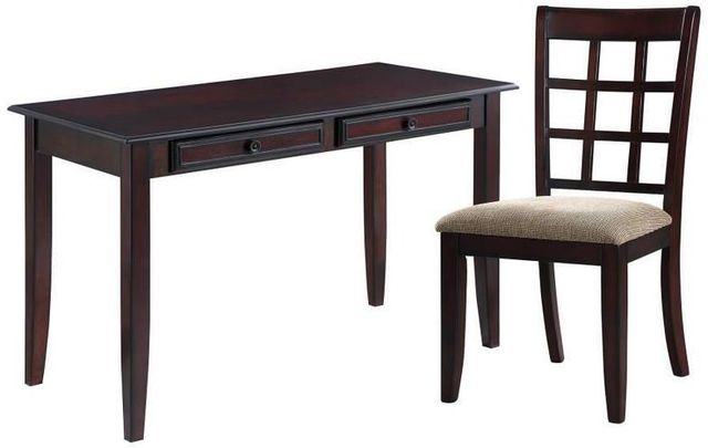 Coaster® Newton 2-Piece Dark Amber/Tan Writing Desk Set-0