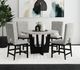 Elements International Oregon 5-Piece Black/Gray Counter Height Dining Set-1