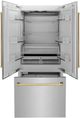 ZLINE Autograph Edition 36" 19.6 Cu. Ft. Satin Stainless Steel Built-In Counter Depth French Door Refrigerator-1