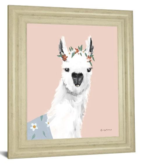 Classy Art Delightful Alpacas I by Becky Thorns Wall Art-1