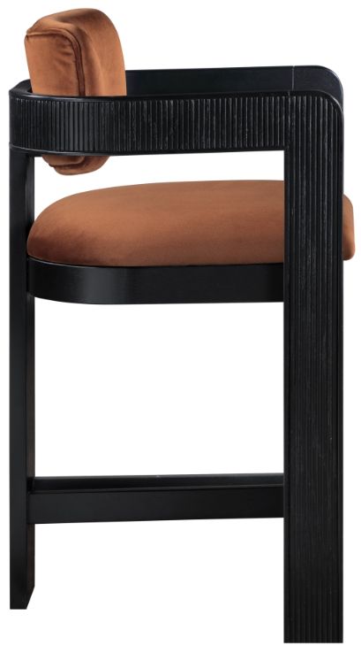 Meridian Furniture Sacha Cognac Upholstered Counter Stool-2