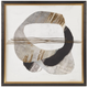 Olliix by Madison Park Auric Beam Black Abstract Gold Foil Framed Embellished Canvas-0