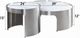 ACME Furniture Abilene White Nesting Coffee Table Set with Brush Silver Base-2