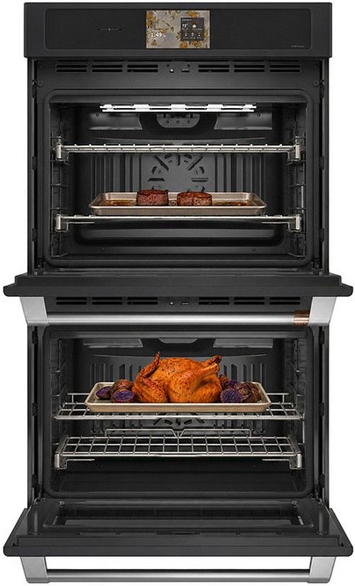 Café™ Professional Series 30” Matte Black Smart Double Electric Wall Oven with Convection-2