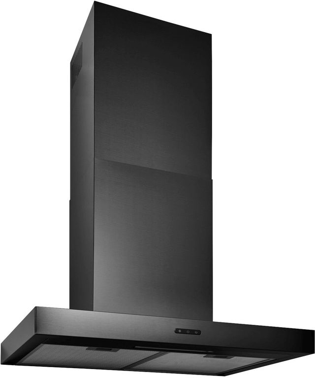 Broan® Elite EW43 Series 36" Black Stainless Steel Convertible T-Style Wall Mount Chimney Range Hood-1