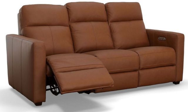 Flexsteel® Broadway Cinnamon Power Reclining Sofa with Power Headrests-3
