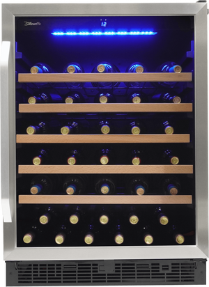 Front view of the Silhouette® Professional™ Stilton 24" Stainless Steel Wine Cooler
