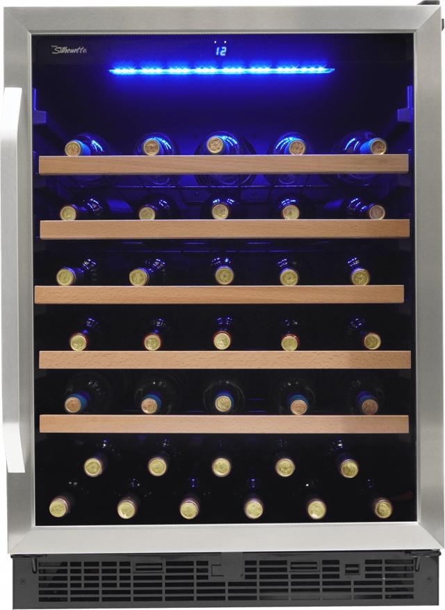Silhouette® Stilton 24" 5.7 Cu. Ft. Stainless Steel Built-In Wine Cellar-3