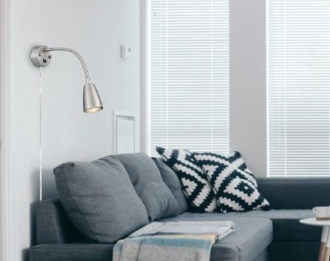 Cal® Lighting & Accessories Brushed Steel Spot Light-1