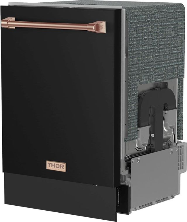 Thor Kitchen® Gordon Ramsay Series 24" Matte Black Top Control Built In Dishwasher-1