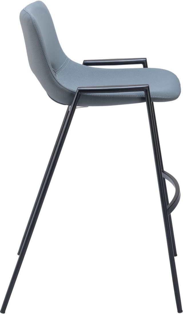 Zuo® Modern Desi Gray Barstool Chair-1