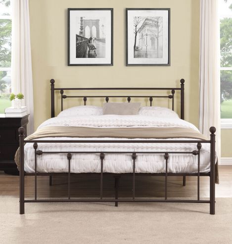 Milton Greens Stars Copper Full Victorian Style Metal Platform Bed-2