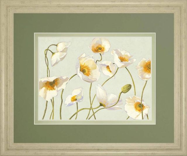 Classy Art White Bright Poppies by Novak Wall Art-0