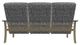 Telescope Casual St. Catherine Agra Classic/Beachwood Aluminum/Fabric Outdoor MGP Cushion Three-Seat Sofa with Chestnut Rustic Arms-3
