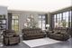 Homelegance® Madrona Dark Brown Double Manual Reclining Sofa-1
