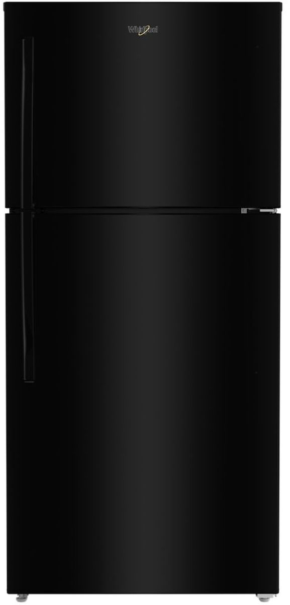 Whirlpool® 30" 19.3 Cu. Ft. Black Top Freezer Refrigerator with Total Coverage Cooling-0